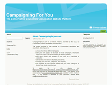 Tablet Screenshot of campaigningforyou.com